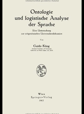 【预售】Ontologie Und Logistische Analyse Der