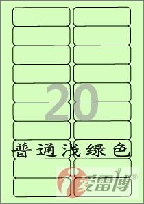爱雷博/A4/普通打印机打印/标签纸/浅绿色标签/CL220G-100张