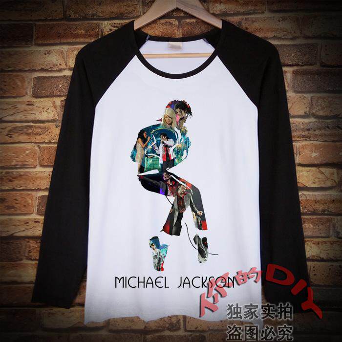 新款邁克爾傑克遜T恤MJ長袖衣服學生服歐美打底衫男女春秋裝圓領在類目 男裝, T恤中 - 來自Buy2taobao.com提供專業的淘寶代購服務