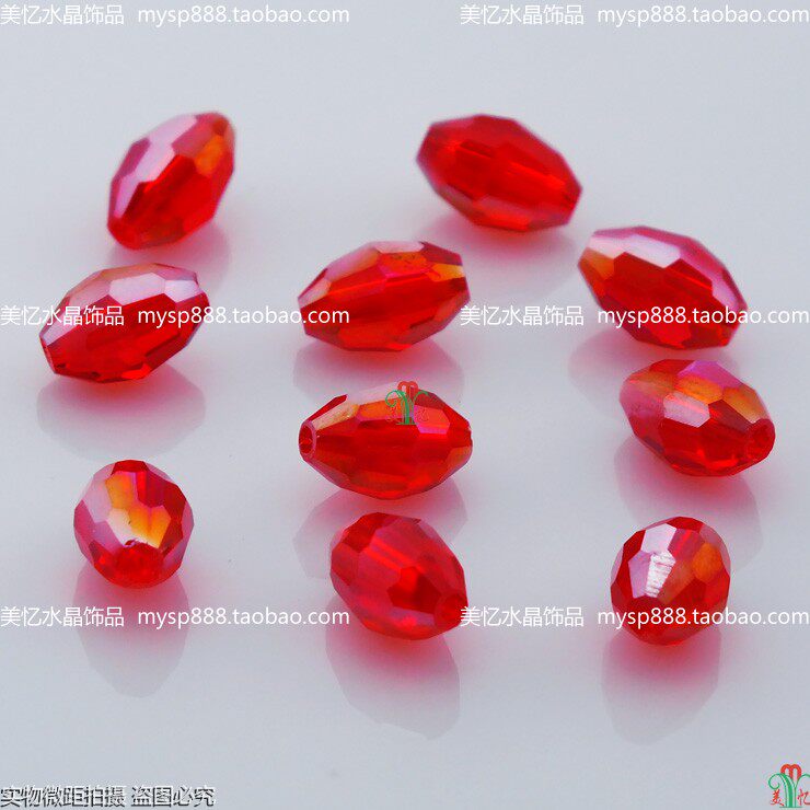 米形红色水晶钉珠子散珠串珠项链头花秀禾DIY新娘服饰品材料配件