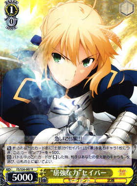 WS 黑白双翼 卡牌 fate/stay night UBW2 “屈強な力”セイバー R