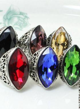 男士欧美风复古宝石戒指