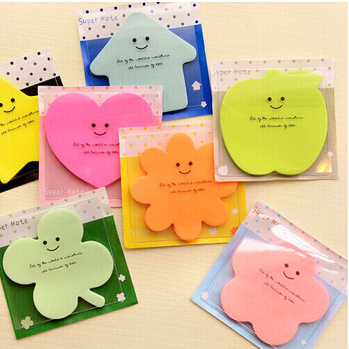文具 可爱糖果色小清新造型便签 n次贴 留言贴便签本可粘贴
