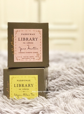包邮美国购 paddywax 精油香薰蜡烛 图书馆 无烟安眠香氛