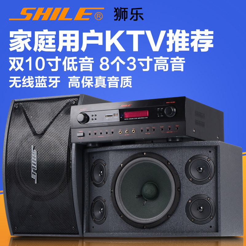 狮乐 AV1018/106会议室音响组合套装专业KTV卡拉OK功放吊顶音箱