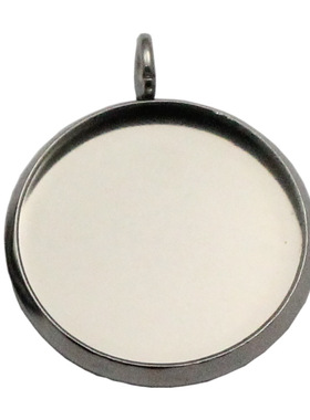 雅缤 吊坠 欧美不锈钢吊坠空托 男女通用新款多规格一包10个31344