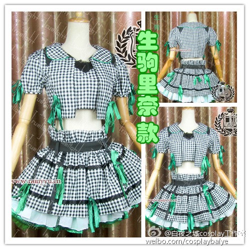 akb48黑白格子裙渡边麻友打歌服