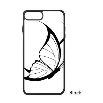 适用于iPhone古黑白蝴蝶飞舞剪影Xr手机壳max保护套678pro硅胶112
