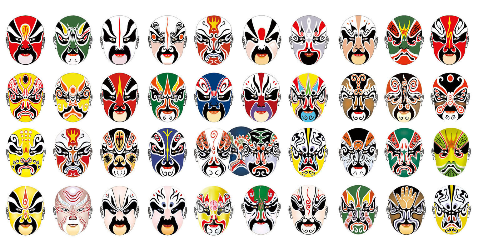 738海报印制展板写真喷绘贴纸857脸谱大全