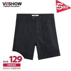 Viishow2015 summer styles five shorts men's European and American minimalist dark linen Shorts Pants Capris Joker