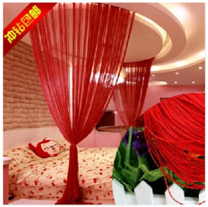 包邮韩式1*2单色线帘挂帘布艺装饰帘窗帘门帘玄关帘客厅珠帘隔断