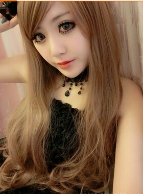 自然真实小清新 长卷发假发cdts变装反串伪娘 演出