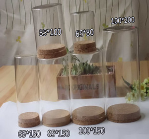 木塞盖玻璃瓶储物罐茶叶罐密封罐糖果罐杂粮食品罐家用透明收纳瓶