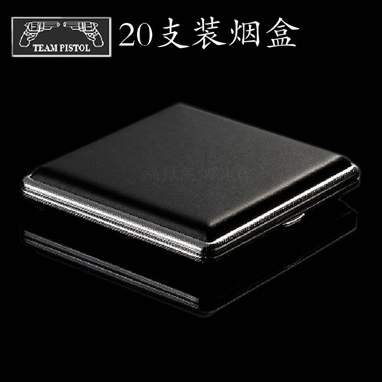 包邮双枪烟盒20支装超薄男士个性皮烟盒 防潮香菸盒子自动烟盒|ruв категории ZIPPO/швейцарский армейский нож/очки, курить, портсигар - от Buy2taobao.com для оказания профессиональной услуги покупки агента Taobao