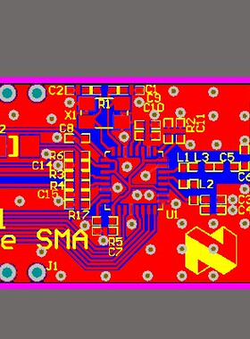 24LU1模块原理图pcb nRF24LU1模块pcb SMA天线 外置天线 nrf24lu1
