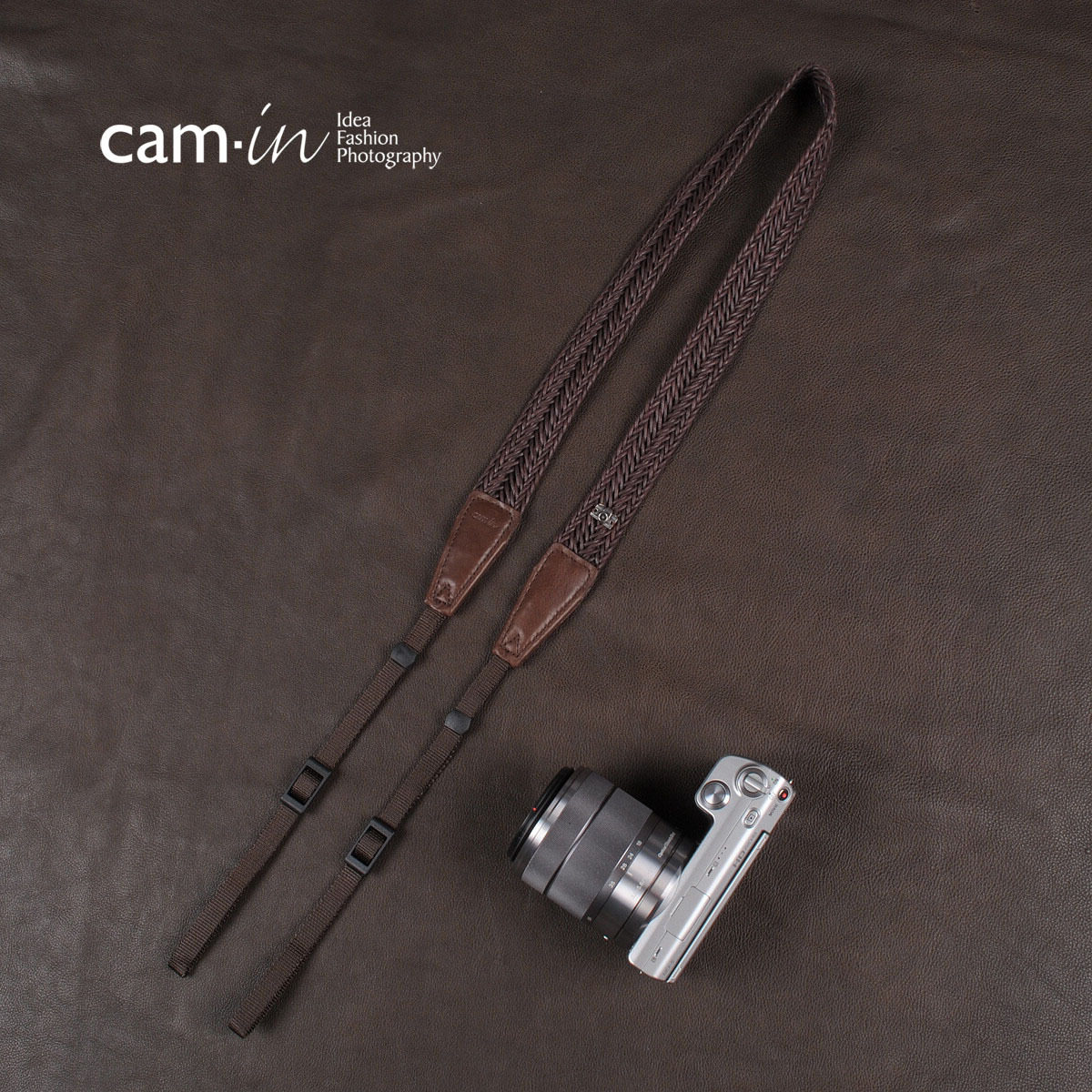 cam-in 编织系列专业时尚相机背带 通用接口 cam8761
