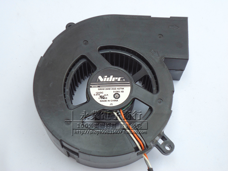 原装NIDEC G60S12MS1AAZ-52T64 12V 0.37A 奥图投影仪离心鼓风机