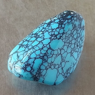 8漂亮 乌兰花 云盖寺 高瓷高蓝 原矿 绿松石 吊坠 随型 27*17*10