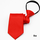 8CM易拉得懒人领带 职业商务结婚 男正装 大红色纯色拉链领带