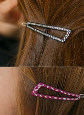 AngelRena正品韩国进口饰品 淑女三角镂空刘海夹小边夹发夹D1