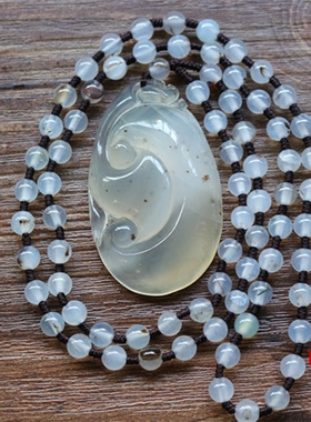 原色马达加斯加玉髓如意葫芦吊坠