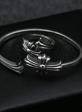 十字架开口复古时尚达人饰品手环