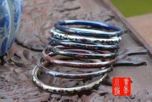 【麦琪的礼物】70年代北京老景泰蓝手镯 儿童手镯(七件套)特价