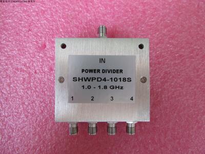 1-1.8GHz 10W SMA RF 射频同轴4路 一分四功分器 不锈钢接头