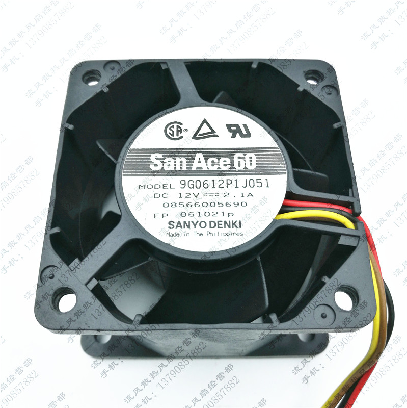 SANYOÈýÑó 9G0612P1J051 12V 2.1A 6038 6CM ±©Á¦Ôöѹ ·þÎñÆ÷·çÉÈ