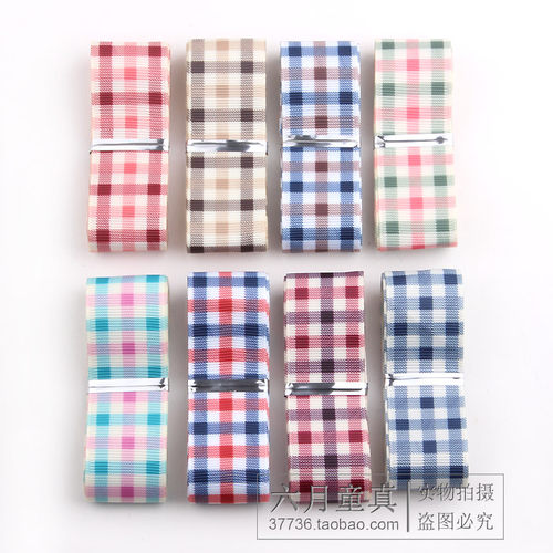 diy学院风格子头饰品缎带发夹