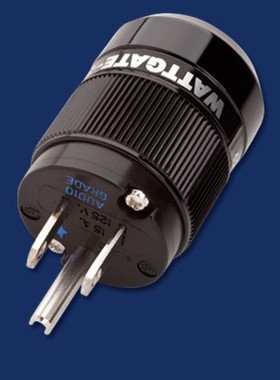 力高行货 WATTGATE  330RH 350RH 冷处理蓝星 镀铑白金 电源插头