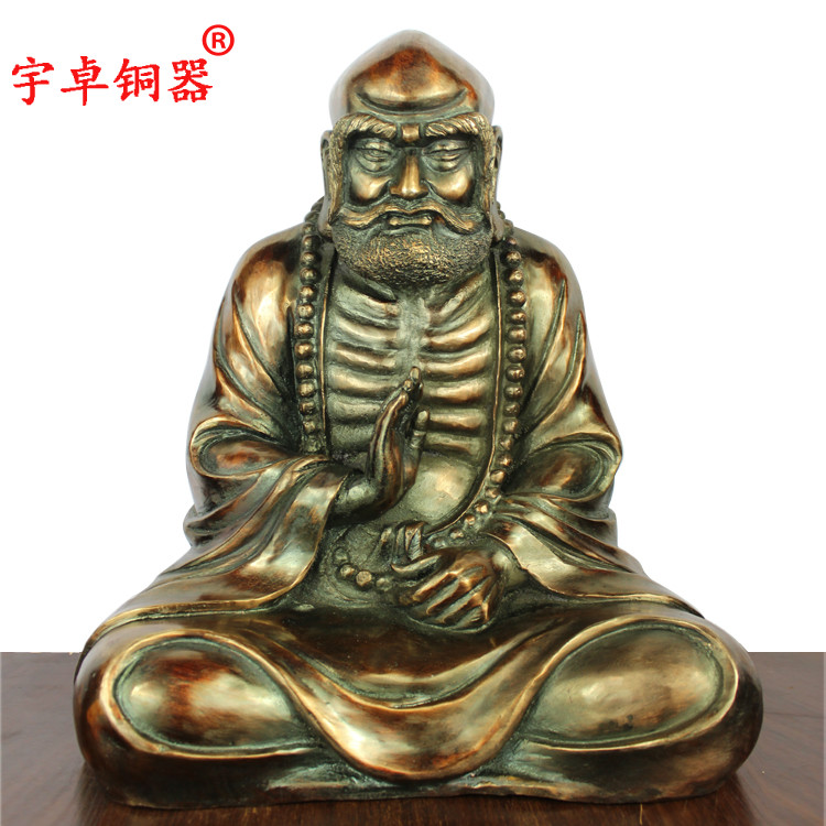 宇卓铜器 纯铜达摩黄铜达摩禅宗达摩祖师铜达摩工艺品摆件