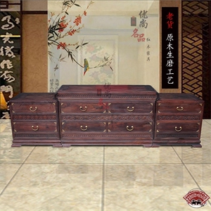 老挝大红酸枝木三组电视柜老料实木交趾黄檀储物柜地柜影视柜客厅