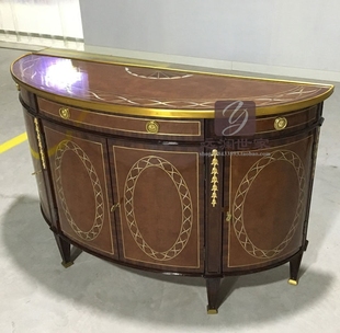 贝壳玄关柜欧式 亚历山大家具英式 门厅储物柜展示柜简约奢华餐边柜