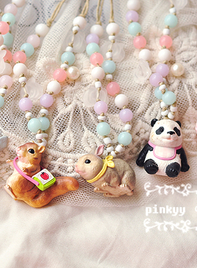可爱萌小动物企鹅糖果项链