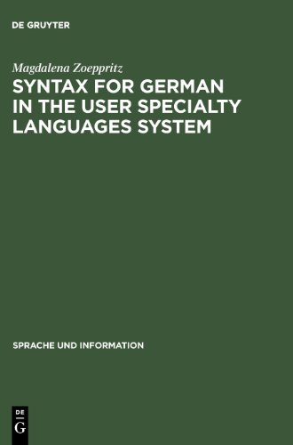 【预售】Syntax for German in the User Specia... 书籍/杂志/报纸 进口教材/考试类/工具书类原版书 原图主图