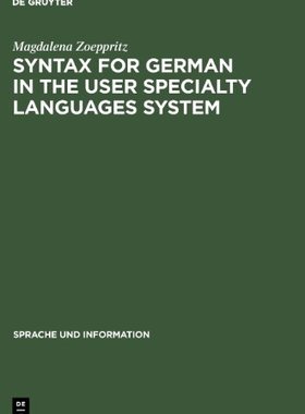 【预售】Syntax for German in the User Specia...