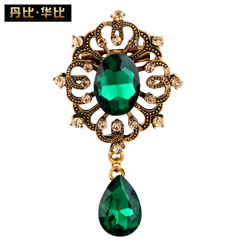 Broche femme en cristal naturel pierres semi-précieuses - Ref 1182025 Image 1
