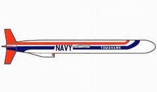 美国战斧巡航导弹BGM-109 BGM-109空对地导弹模型 海军版本