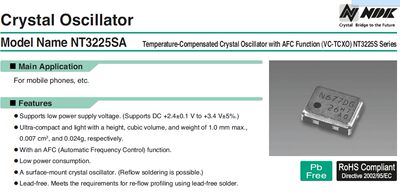 VCTCXO 3225 10M 10MHZ 10.000MHZ NT3225SA 压控温补贴片晶振