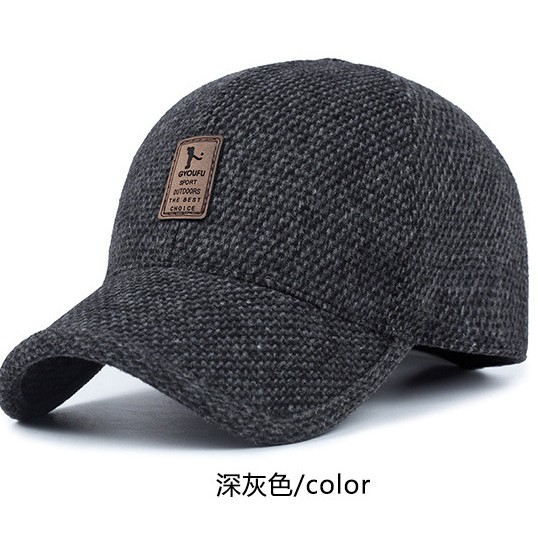 秋冬帽子男士中老年人毛呢帽冬季户外护耳棒球帽鸭舌帽保暖爸爸帽|ruв категории Аксессуары, шляпа - от Buy2taobao.com для оказания профессиональной услуги покупки агента Taobao