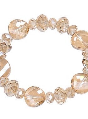 韩版高档水晶手链5个元宝珠子