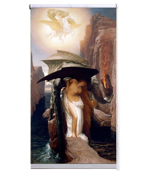 定制窗帘古典人物欧式卷式卷帘画名画希腊神话柏修斯安朵美达02