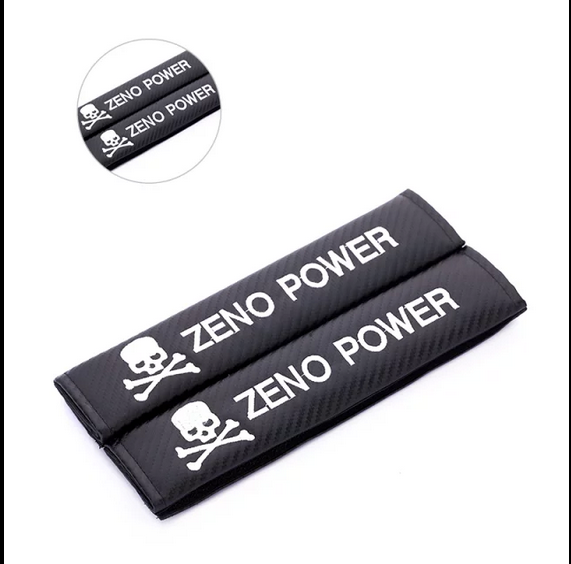 潮牌MMJ骷髅头刺绣碳纤纹刺绣款汽车安全带护肩套安全带装饰品