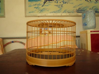 涿州张永华鸟笼鸟具 打瓦线精品托盘底红子笼  靛颏笼