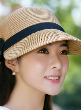 草帽女士夏天遮阳沙滩马术帽子