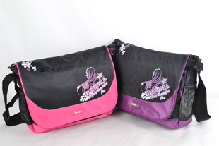 男女学生牛津布斜跨包中小学生单肩书包斜挎补课侧背包单肩背包