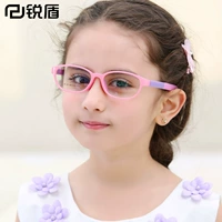 Kính trẻ em mới 2017 khung kính siêu nhẹ và thoải mái kính quang học nam và nữ học sinh kính cận thị bột - Kính khung kính gọng vuông