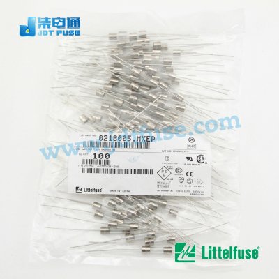 5*20力特littelfuse玻璃保险丝0218005.MXEP带引线250V5A保险管