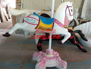 定做现货卡通彩绘旋转木马雕塑摆件婚庆摄影道具马雕塑节日庆典